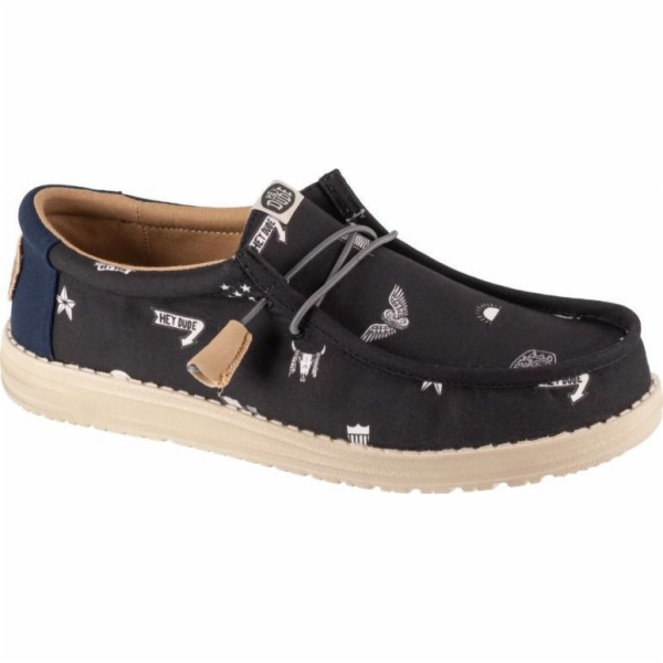 HEY DUDE  Wally Stars N Skulls Print 41284-001 Black 44