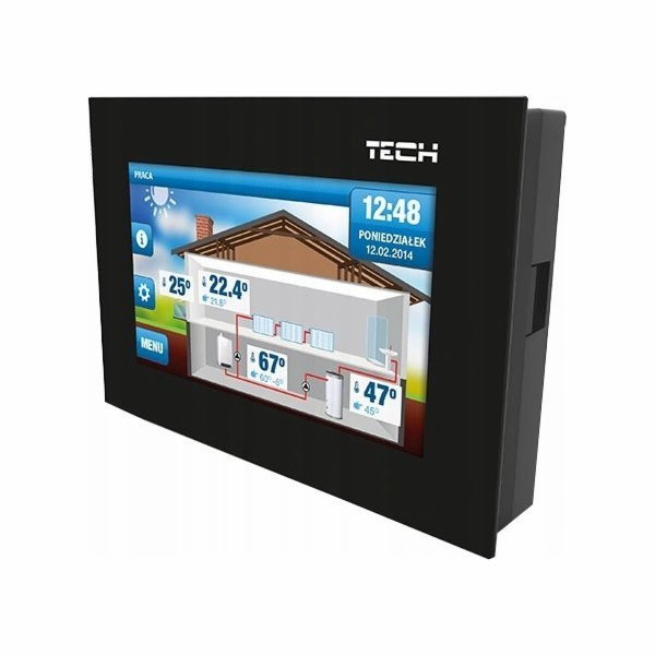 Pokojový ovladač Tech ST-281 s RS komunikací (2 mm sklo) ...