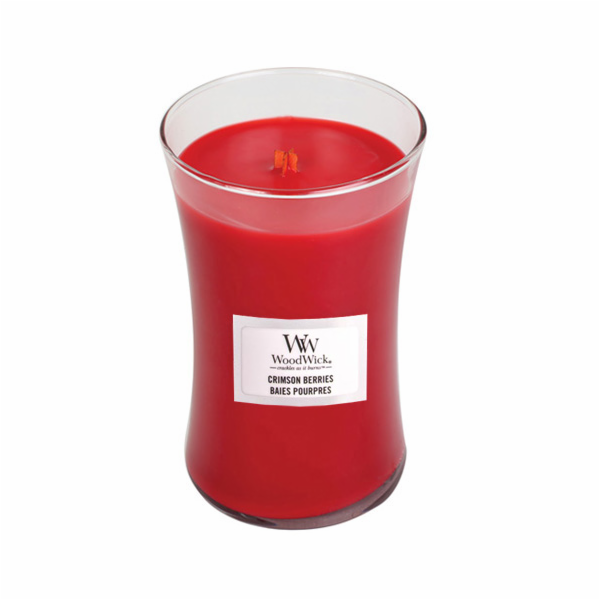 Svíčka oválná váza WoodWick, Červená jeřabina, 609.5 g