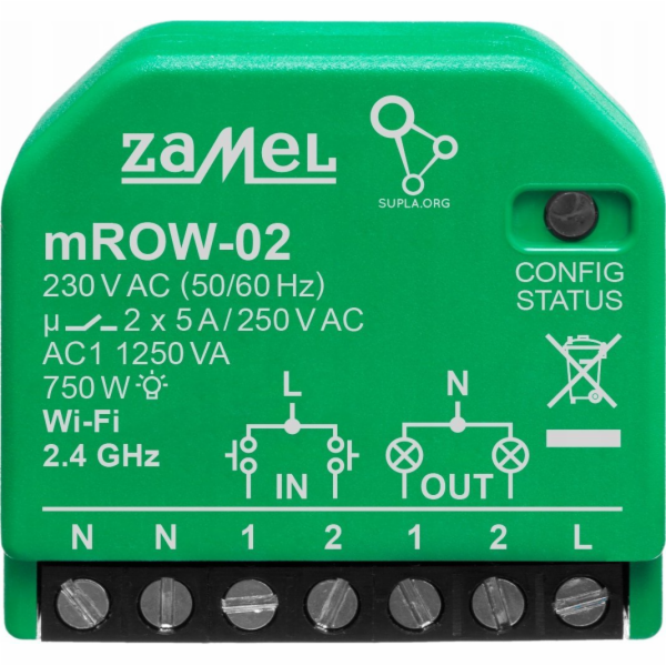 Zamel Supla - 2kanálový Wi-Fi přijímač s monitorem energi...
