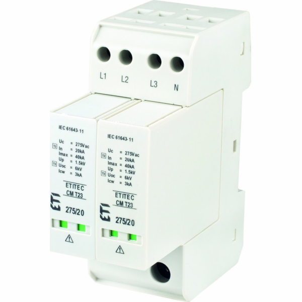 ETI Modulární svodič přepětí ETITEC CM T23 275/20 4+0