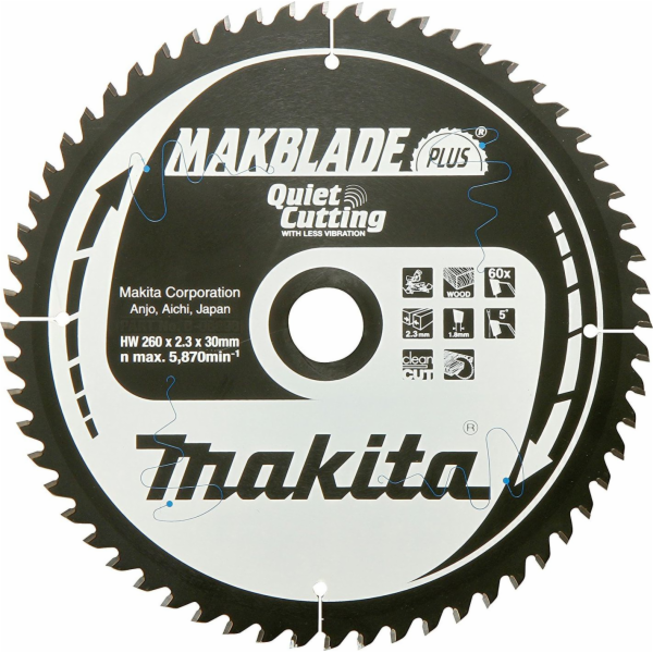 Kreissägeblatt B-32487 MAKBLADE+, O 260mm, 40Z
