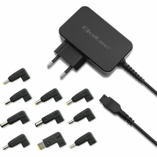 Qoltec 52414 Univerzální napájecí adaptér 65W | +10 pluginů