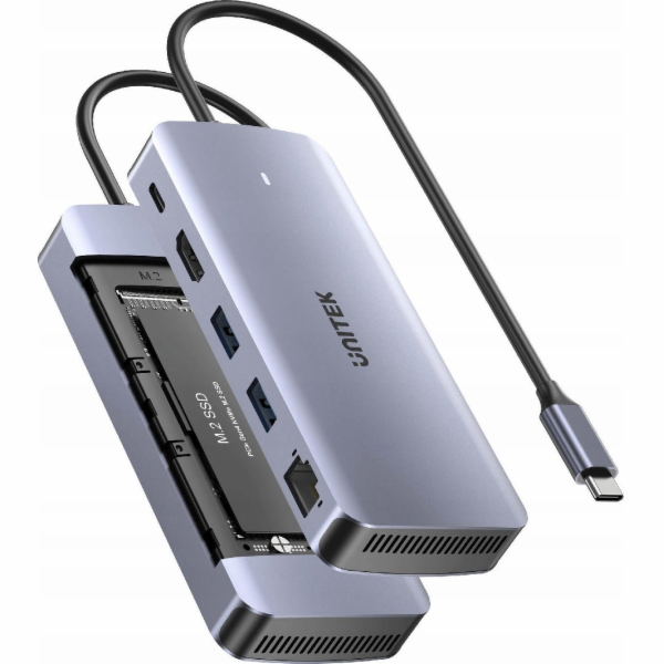 UNITEK ACTIVE HUB USB-C 10GBPS,M.2,HDMI, PD 100W