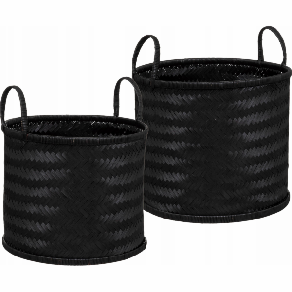 Úložné koše Atmosphera Bamboo, sada 2 ks