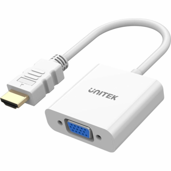 UNITEK HDMI - VGA ADAPTÉR, FULLHD 60HZ, BÍLÝ, M/F