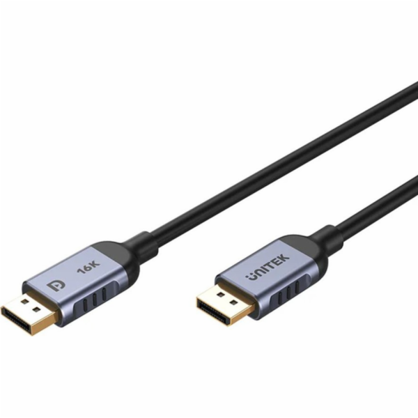 UNITEK C1626GY01-1.5M DisplayPort kabel Černá, Šedá