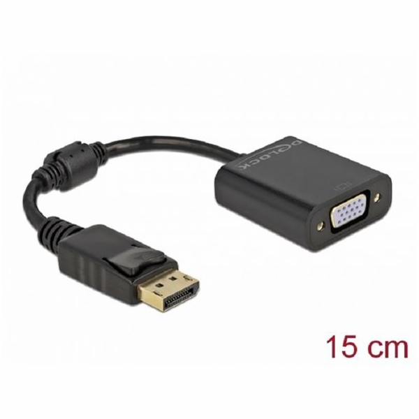 Delock - Video adaptér - DisplayPort (M) s jazýčkem do HD...
