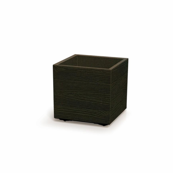 Květináč Prosperplast MADERA SQUARE eco wood 38,5 cm kávový