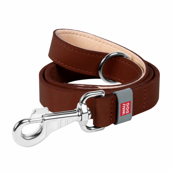 WAUDOG natural leather dog leash 14 mm wide, 122 cm long ...