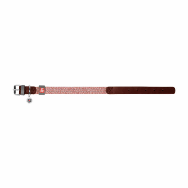 Dog collar made of natural leather and recycled material ...
