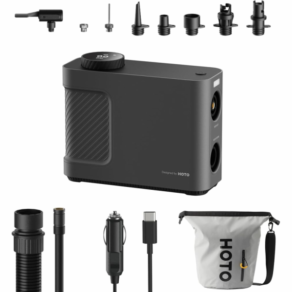 Portable compressor, pump HOTO QWCQB002 (3x 2500 mAh, 150...