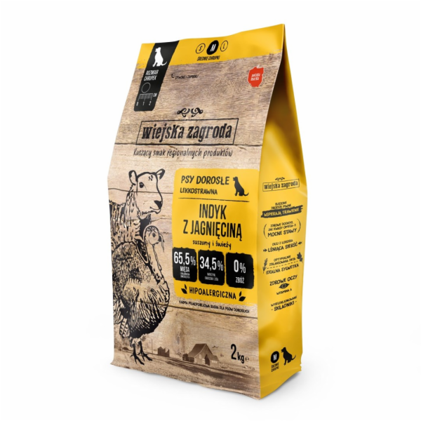 WIEJSKA ZAGRODA Turkey with lamb M - suché krmivo pro psy...