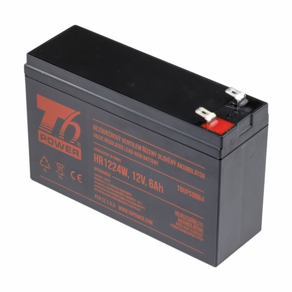 T6 POWER Akumulátor pre UPS, HR1224W, 12V, 6Ah