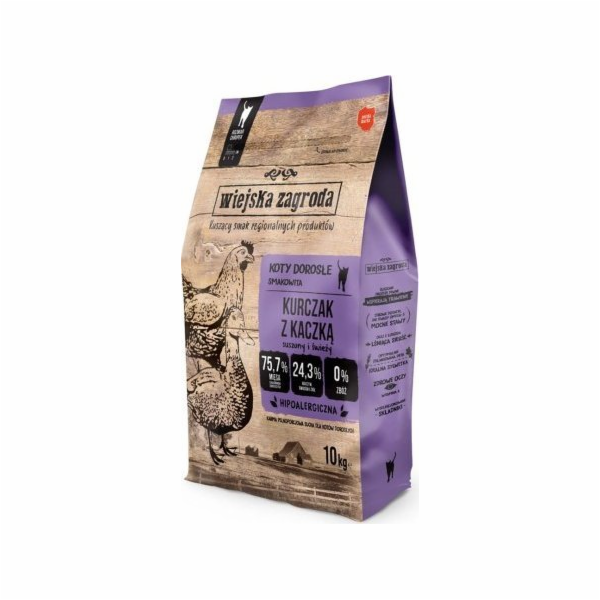 COUNTRY FARM Kuře s Kachnou - suché krmivo pro kočky - 10 kg