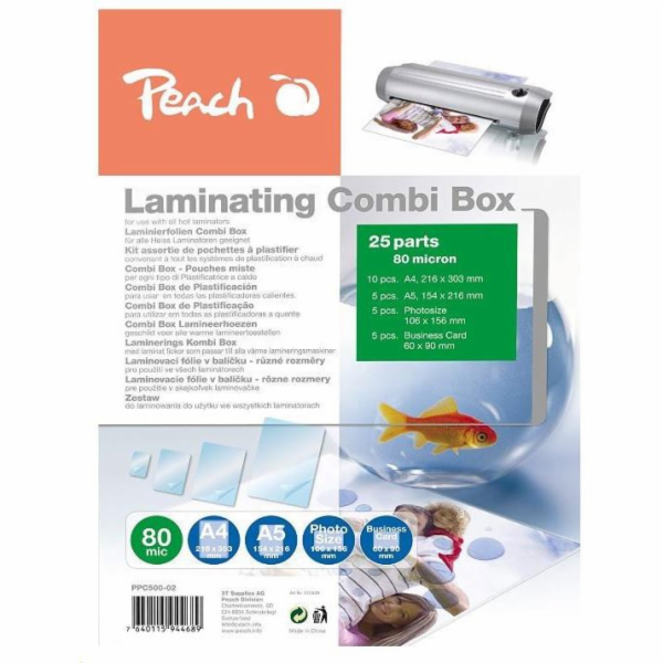 Sada laminovacích sáčků Peach PPC500-02