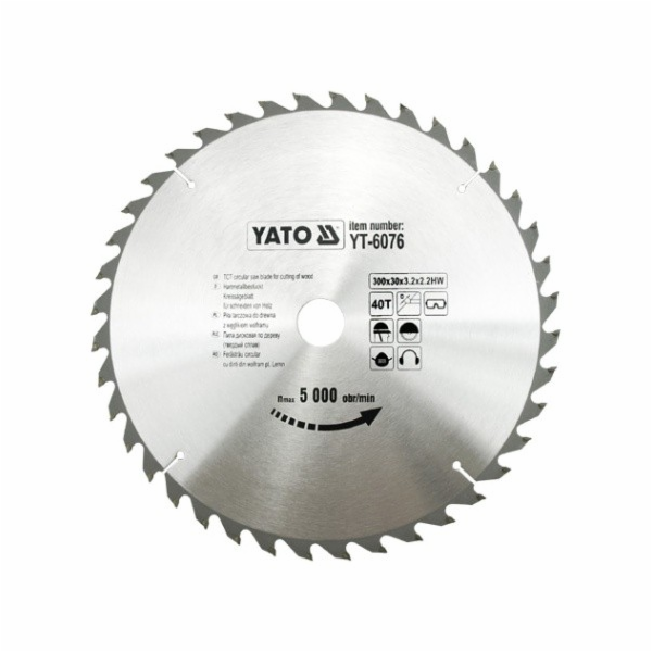 Kotoučová pila Yato Wood 300x30mm 40z YT-6076