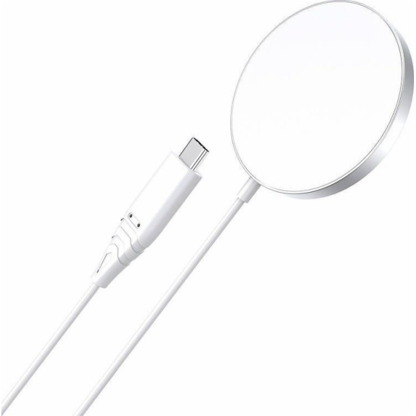 Magnetická bezdrátová nabíječka Choetech T518 15 W (bílá)