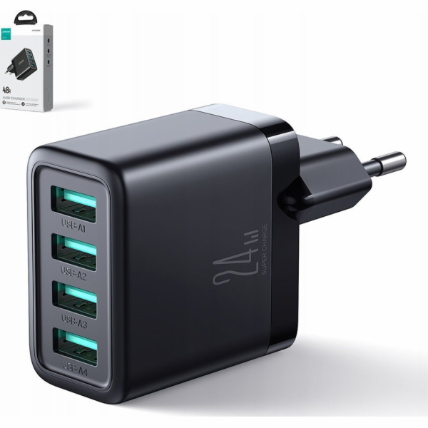 Nabíječka Joyroom JR-TCN03, 4,8A (EU) 4 USB (černá)