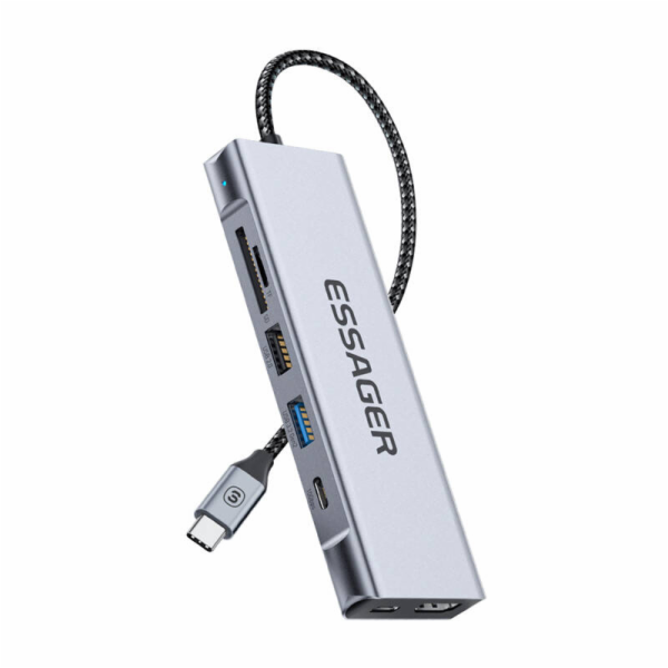 Docking Station, Essager, EHB08-QK0G-Z, HDMI, 2xUSB-A, SD...