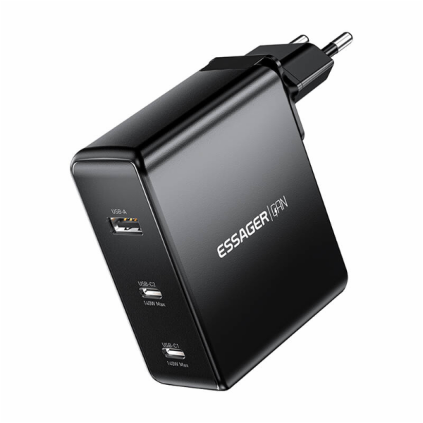 Wall charger, Essager, ECT2CA-MQB01-Z, 2xUSB-C, USB-A, 14...
