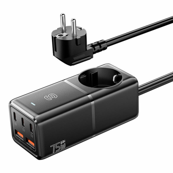 Wall charger, Essager, ECTAC-BRB01-Z, GaN, 3xUSB-C, 2xUSB...