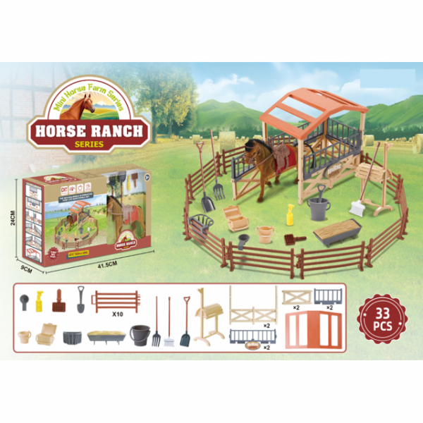 Koňská farma - velká sada 33ks