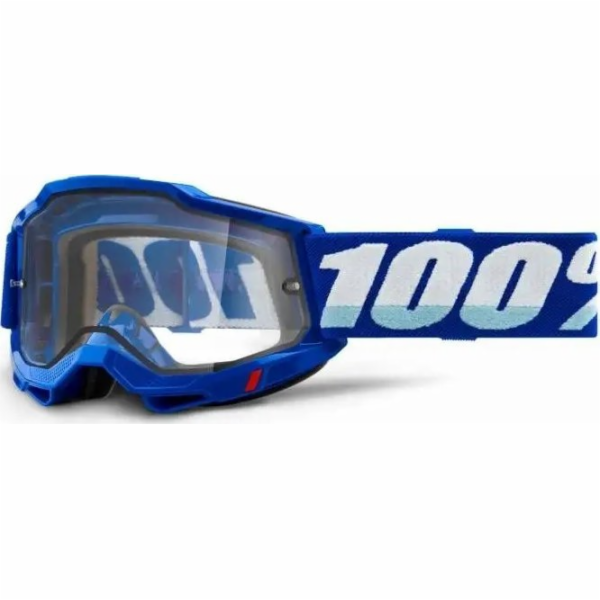 100% ACCURI 2 ENDURO MOTO BLUE (průhledná dvojitá čočka)