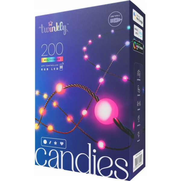 Twinkly Candies LED osvětlení pro vánoční stromek TWKP200...