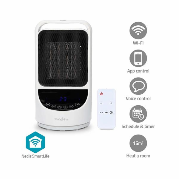 Ventilátor Nedis SmartLife Ceramic PTC Fan Heater HTFA22WTW