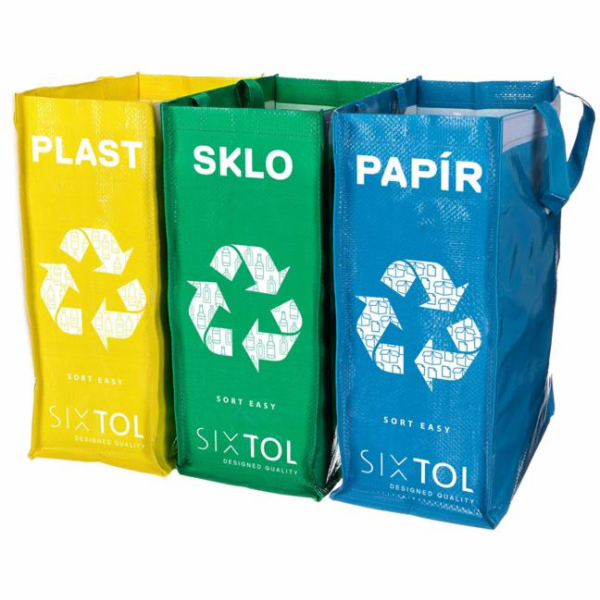 Sada Sixtol tašky na tříděný odpad Sort Easy 3 Slim, 18 x...