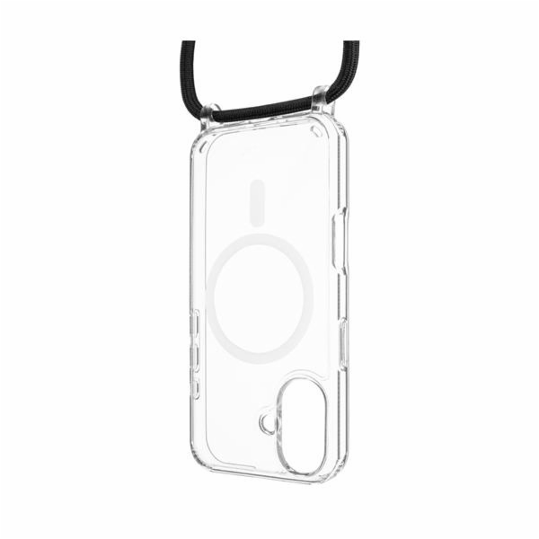 Kryt FIXED MagPure Neck s černou šňůrkou na krk pro Apple...