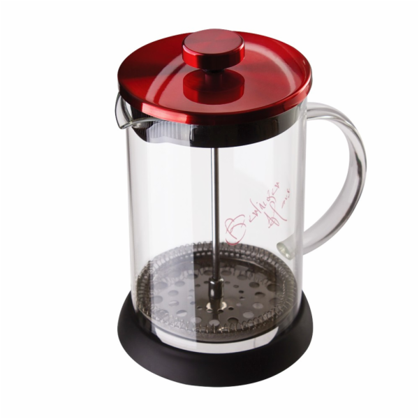 Konvička na čaj a kávu French Press 600 ml  Burgundy Meta...