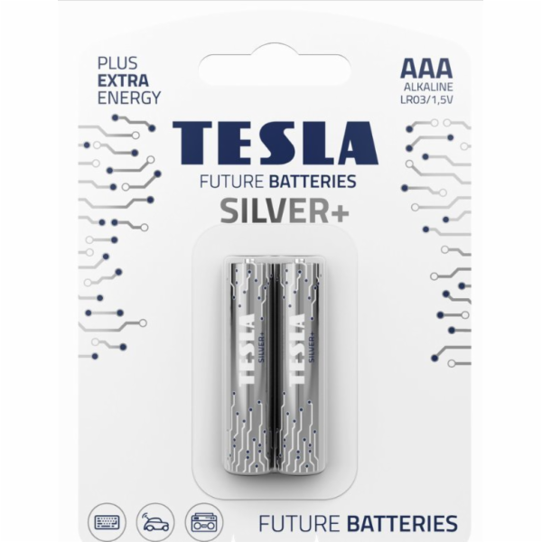 TESLA - baterie AAA SILVER+, 2ks, LR03