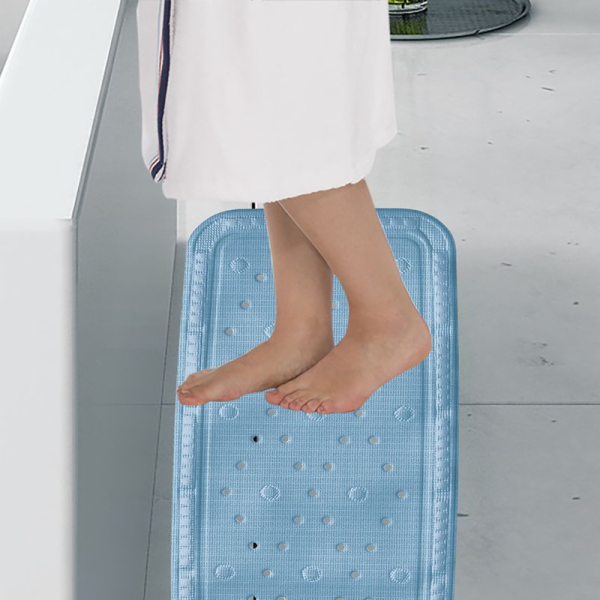 Vanová podložka KRETA PVC modrá 92x36cm KL-22379