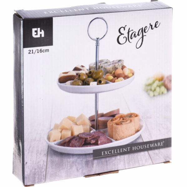 Etažér dvoupatrový porcelánový KO-795880410