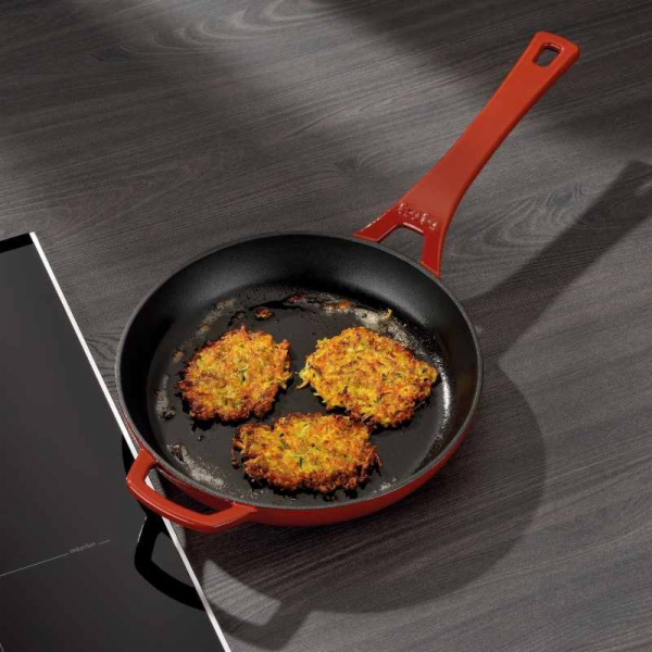 Pánev litinová CALIDO 28 cm červená KL-11963