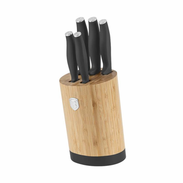 Sada nožů se stojanem BAMBOO 6 ks Antracit Collection BH-...