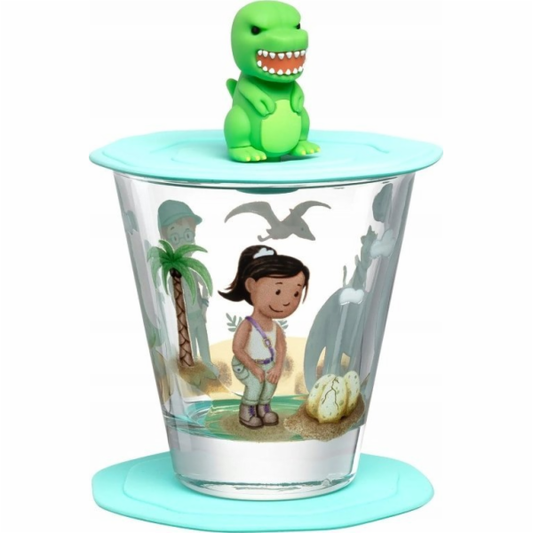 Leonardo Sklenice s víčkem a podšálkem 215ml dinosaurus B...