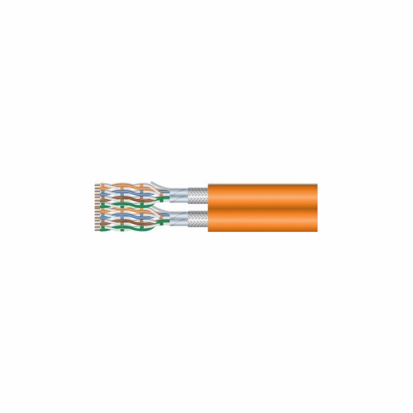 Equip  Instal.Kab Cat7 S/FTP 500,00m oranžová Dup LSZH (S...