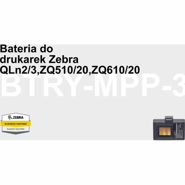 Zebra KIT ACC QLN2/3,ZQ510/20,ZQ610/20 NÁHRADNÍ SMART BAT...