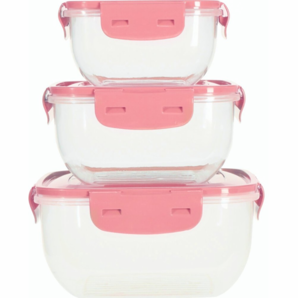 Dóza na potraviny 3 ks růžová KO-024001550ruzo