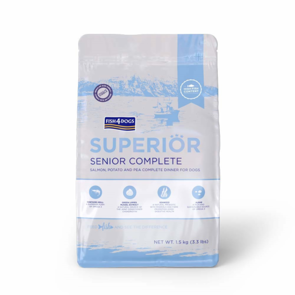 FISH4DOGS Superior Senior S Salmon - suché krmivo pro psy...