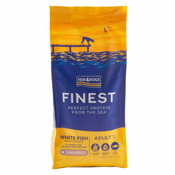 FISH4DOGS Finest Ocean White fish S - suché krmivo pro ps...