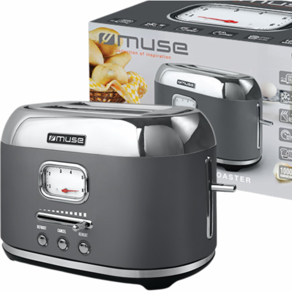 Muse Muse Power 1000 W toustovač | Počet slotů 2 | Materi...