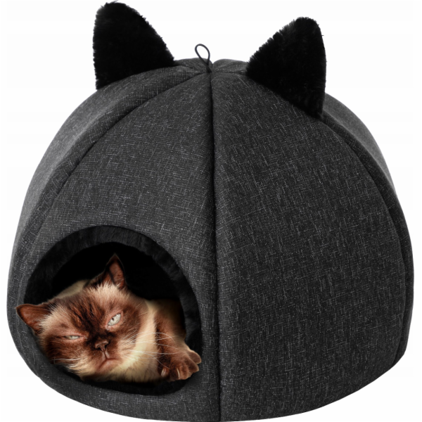 DOGGY R1 KITTY HEAD ČERNÁ