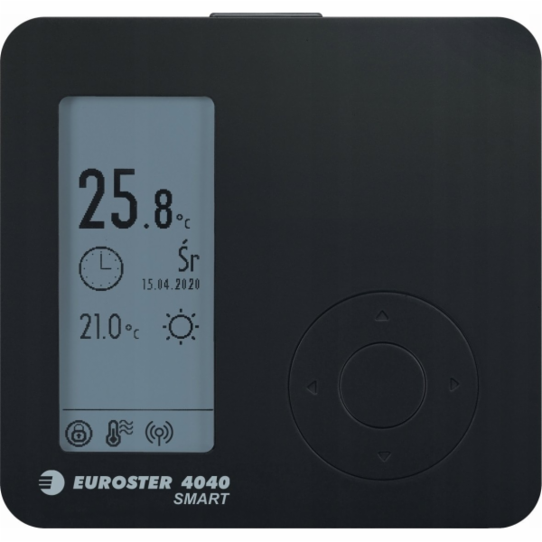 Euroster 4040 SMART programovatelný regulátor teploty, černý