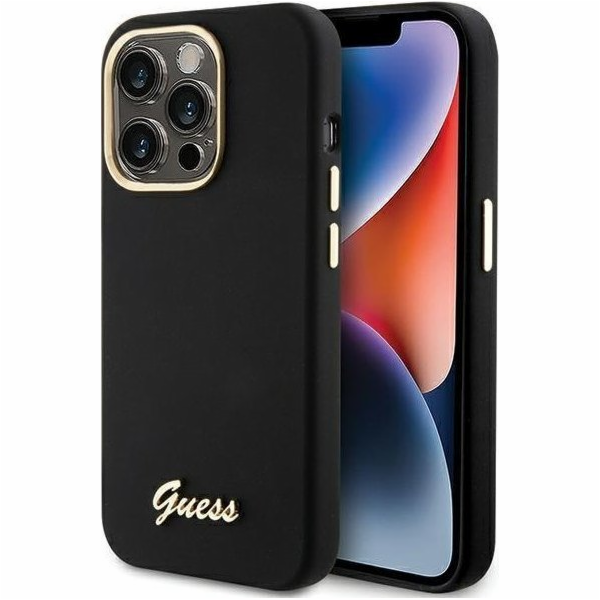 Pevné pouzdro Guess  GUHCP15LSMBSLK iPhone 15 Pro 6.1 čer...