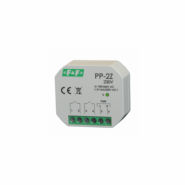F&F Elektromagnetické relé 2Z 16A P/T - PP-2Z 230V