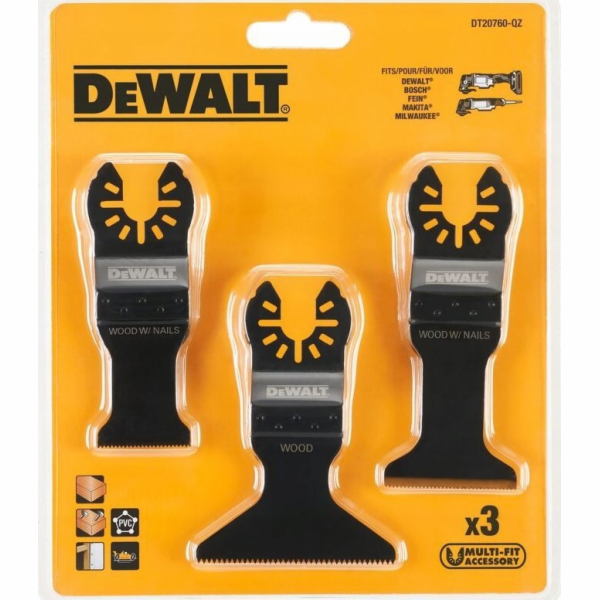 Dewalt sada 3 vícenástrojových pilových listů